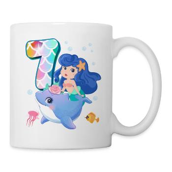 7th birthday | Mermaid Birthday | - Mug - white - Right