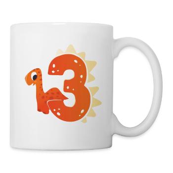 3ème anniversaire | | d’anniversaire de dinosaure - Mug blanc - blanc - Droite