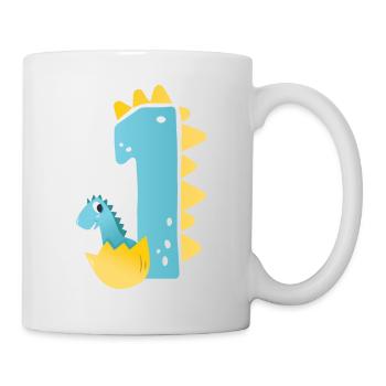 1er anniversaire | | d’anniversaire de dinosaure - Mug blanc - blanc - Droite