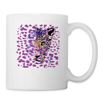 Colorful Leopard Big Cat Animal Print - Mug - white - Right