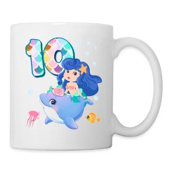 10th birthday | Mermaid Birthday | - Mug - white - Right