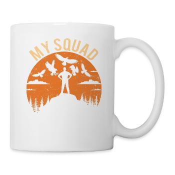 Bird of Prey funny falconer saying hunting design - Mug - white - Right