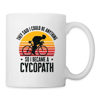 Lustige Radfahrer Radfahrer Fahrrad Fahrrad Berg - Tasse - Weiß - Rechts