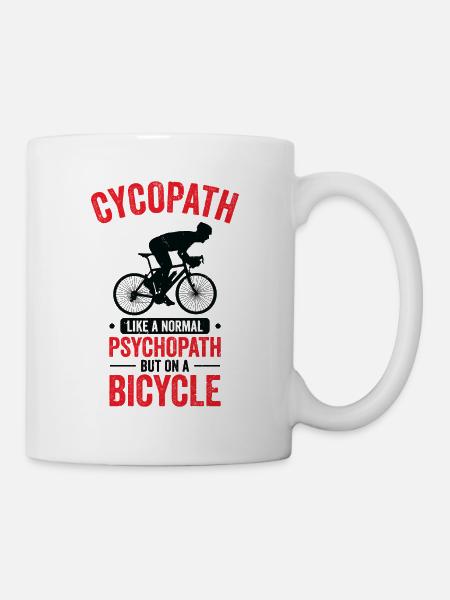 Funny Cycling Riders Cyclist Bicycle Mountain - Mug - white