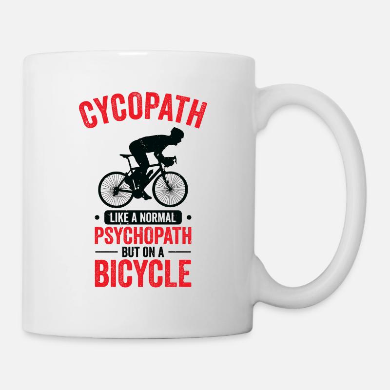 Funny Cycling Riders Cyclist Bicycle Mountain - Mug - white
