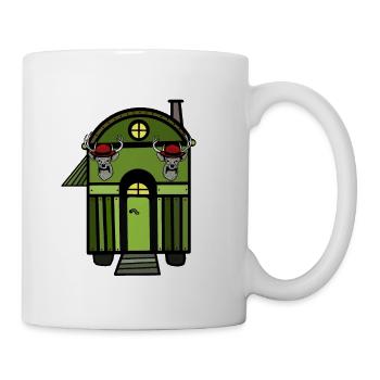 Trailer Wood Hut House Wilderness Nature Living - Mug - white - Right