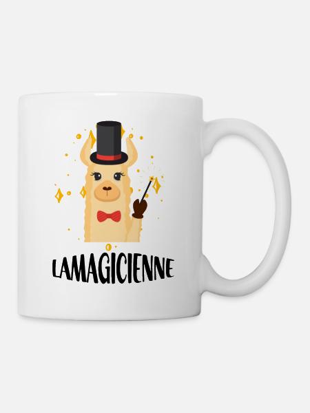 Lamagicienne Idée Cadeau Jeux De Mots Drôles Lama - Mug blanc - blanc
