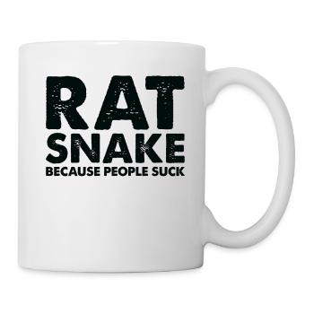 Les gens sucent les serpents-rats - Mug blanc - blanc - Droite