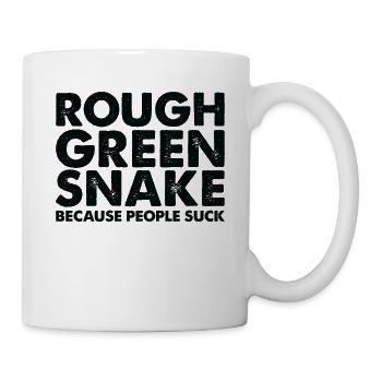 Les gens sucent le serpent vert rugueux - Mug blanc - blanc - Droite