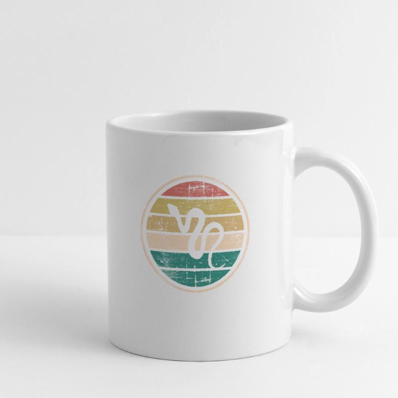 Snake Retro Reptile Python Idée cadeau Mug blanc