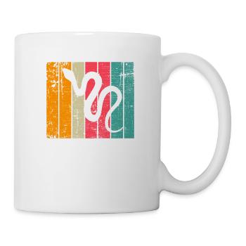 Snake Retro Reptile Python Idée cadeau - Mug blanc - blanc - Droite