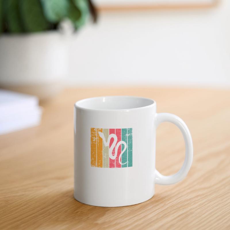 Snake Retro Reptile Python Idée cadeau Mug blanc