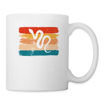 Snake Retro Reptile Python Idée cadeau - Mug blanc - blanc - Droite