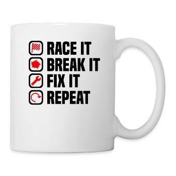 Muscel Car V8 Turbocompresseur Tuning Voiture de course - Mug blanc - blanc - Droite