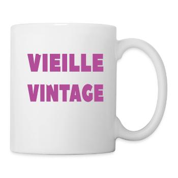 Je Suis Pas Vieille Je Suis Vintage - Mug blanc - blanc - Droite