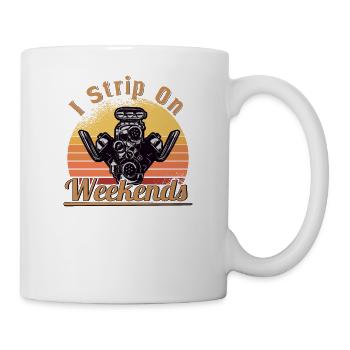 Muscel Car V8 Turbocompresseur Tuning Voiture de course - Mug blanc - blanc - Droite