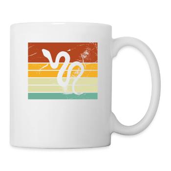 Snake Retro Reptile Python Idée cadeau - Mug blanc - blanc - Droite