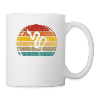 Snake Retro Reptile Python Idée cadeau - Mug blanc - blanc - Droite