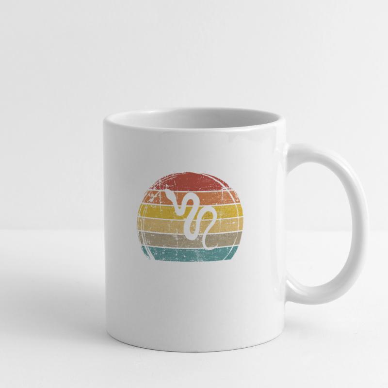 Snake Retro Reptile Python Idée cadeau Mug blanc