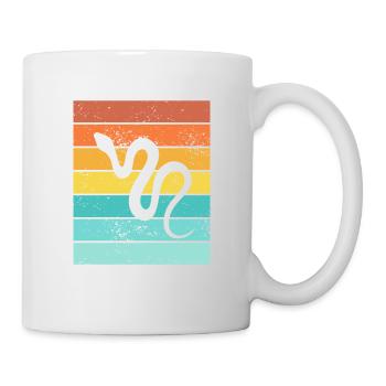 Snake Retro Reptile Python Idée cadeau - Mug blanc - blanc - Droite
