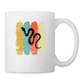 Snake Retro Reptile Python Idée cadeau - Mug blanc - blanc - Droite