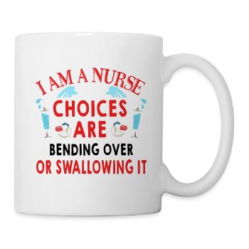 Je suis infirmière Voici nos options - Mug blanc - blanc - Droite