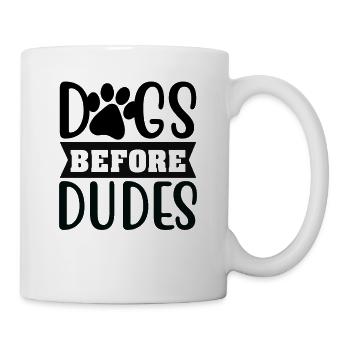 Hunde vor Kerlen - Tasse - Weiß - Rechts
