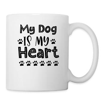 My dog is my heart - Mug - white - Right