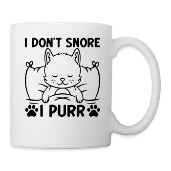 Katzenliebhaber Lustige Katze Meme Ich Schnarche n - Tasse - Weiß - Rechts