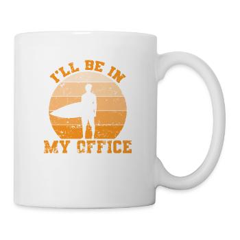 I'll be in my Office Surfing Surfboard - Mug - white - Right