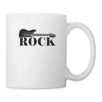 Gitarre Rock Musik Genre Melodie Rockband - Tasse - Weiß - Rechts