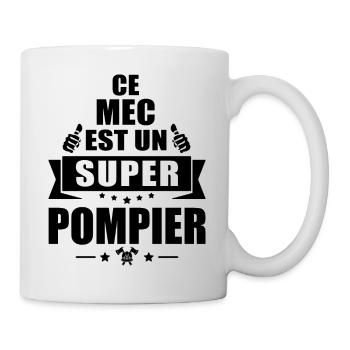 ce mec est un super pompier / humour pompier - Mug blanc - blanc - Droite