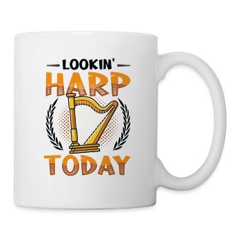 Lookin' Harp Today, joueur de harpe. - Mug blanc - blanc - Droite