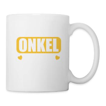 Aus dem Weg Onkel im Einsatz Nichte Neffe - Tasse - Weiß - Rechts