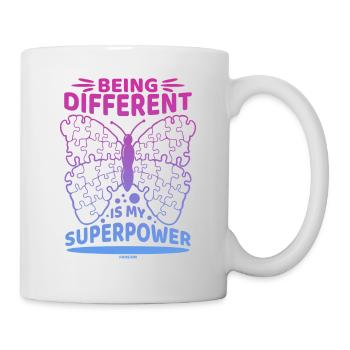 être différent est mon autisme de superpuissance - Mug blanc - blanc - Droite