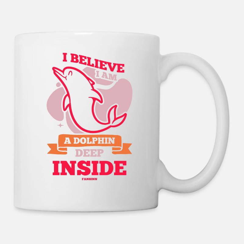 Dolphin Dolphin School Dolphin Dolphinarium de mer des mammifères - Mug blanc - blanc