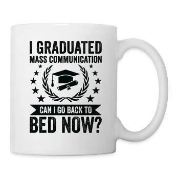 I Diplômé en communication de masse - Mug blanc - blanc - Droite