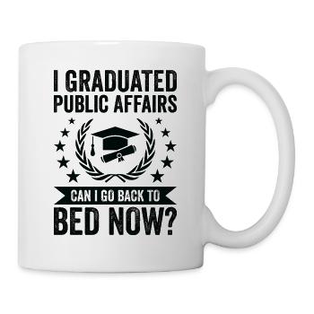J’ai terminé les affaires publiques - Mug blanc - blanc - Droite