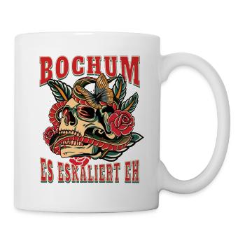 Bochum Frau Geschenk es eskaliert eh Bochum Frauen - Tasse - Weiß - Rechts