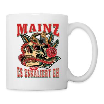 Mainz Frau Geschenk es eskaliert eh Mainz Frauen - Tasse - Weiß - Rechts