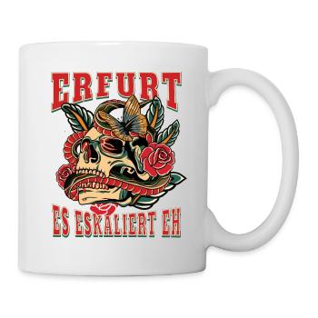 Erfurt Frau Geschenk es eskaliert eh Erfurt Frauen - Tasse - Weiß - Rechts