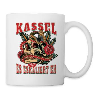 Kassel Frau Geschenk es eskaliert eh Kassel Frauen - Tasse - Weiß - Rechts