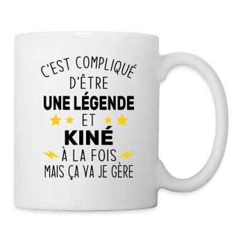 Une légende et Kiné - Mug blanc - blanc - Droite