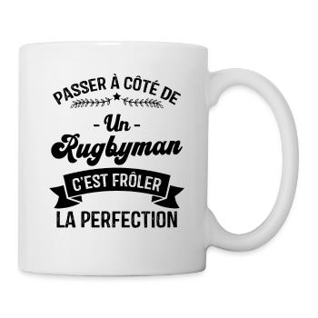 Rugbyman C'est Frôler La Perfection - Mug blanc - blanc - Droite