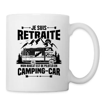 Je suis retraité et piloter un camping-car Cadeau - Mug blanc - blanc - Droite