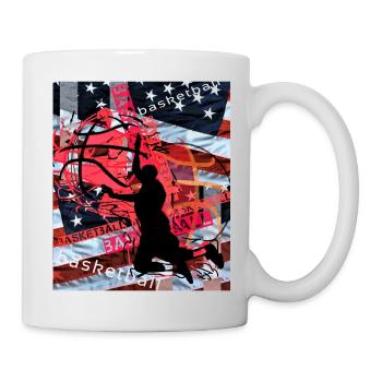 Conception de basketball - Mug blanc - blanc - Droite