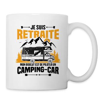 Je suis retraité et piloter un camping-car Cadeau - Mug blanc - blanc - Droite