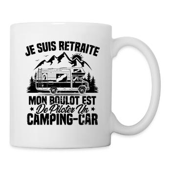 Je suis retraité et piloter un camping-car Cadeau - Mug blanc - blanc - Droite