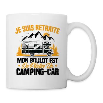 Je suis retraité et piloter un camping-car Cadeau - Mug blanc - blanc - Droite