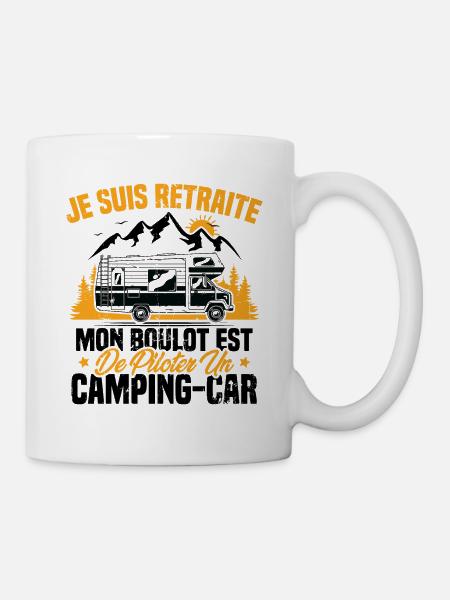 Je suis retraité et piloter un camping-car Cadeau - Mug blanc - blanc